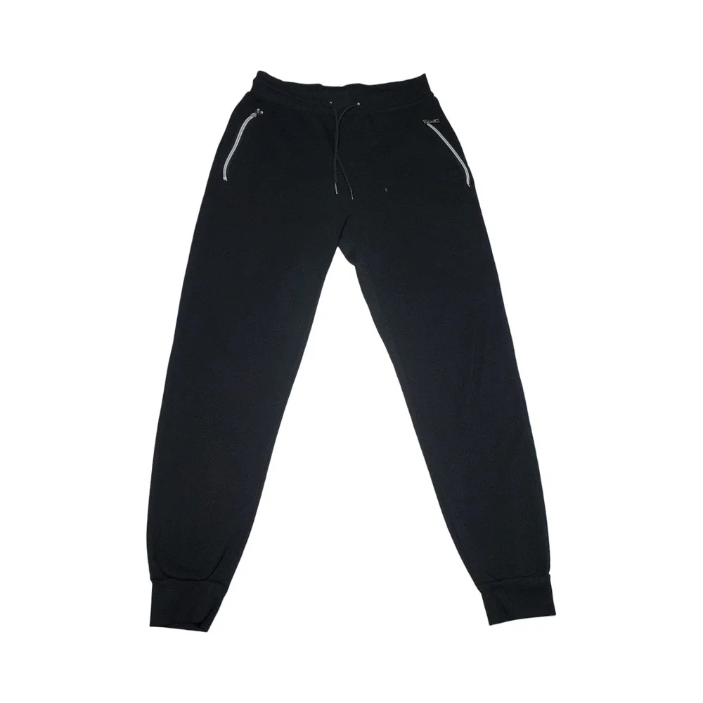 Galaxy by Harvic Mens Black Zipper Pocket Jogger Sweatpants Size Medium